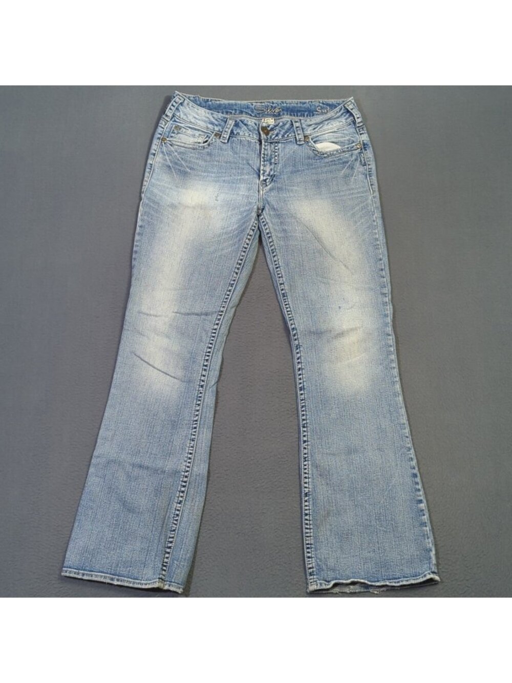 Silver Jeans Women's 31 Blue Suki Slim Boot Denim Western